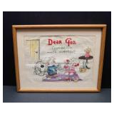 Handmade “Dear God” Cross-Stitch Framed Artwork