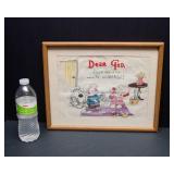 Handmade “Dear God” Cross-Stitch Framed Artwork