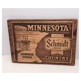 Minnesota Gophers Embossograph Schmidt Beer Sign