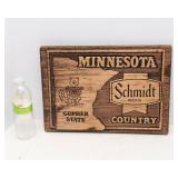 Minnesota Gophers Embossograph Schmidt Beer Sign