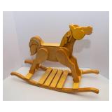 Handcrafted Wooden Doll Rocking Horse