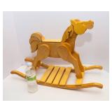 Handcrafted Wooden Doll Rocking Horse