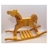 Handcrafted Wooden Doll Rocking Horse