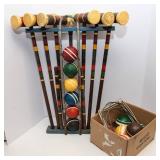 Vintage Croquet Set – With Stand & Extra Balls