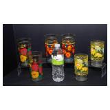 Vintage Floral & Colorful Drinking Glasses – Set of 6