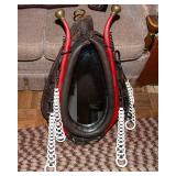 Vintage Leather Horse Collar with Mirror