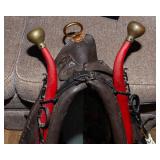 Vintage Leather Horse Collar with Mirror
