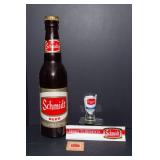 Schmidt Beer Collectibles Lot – Big Schmidty Coin Bank & More