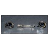Golf Themed Cufflinks & Tie Pin Set