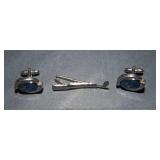 Golf Themed Cufflinks & Tie Pin Set