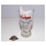 Hamm’s Beer Collectibles Lot – Glass, Poster & Bottle Cap