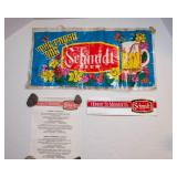 Schmidt Beer Collectibles Lot – Sign, Sticker & Poem