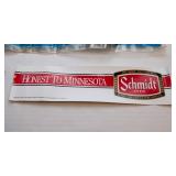 Schmidt Beer Collectibles Lot – Sign, Sticker & Poem