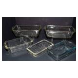 Glass Loaf Dishes – Set of 5 (Pyrex, Glasbake & Fire-King)