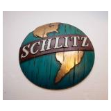Schlitz Plastic Embossograph Globe Sign