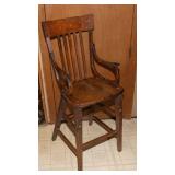 Antique Solid Wood High Chair