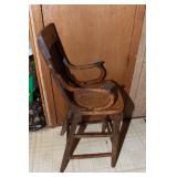 Antique Solid Wood High Chair
