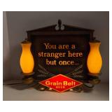 Vintage Grain Belt Lighted Beer Sign