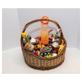 Basket Full of Vintage Toys – Assorted Lot