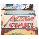 Assorted Comic Book Lot – Includes Action Comics #1 First Appearance of Superman 1938 Re-Issue (Printed in 1987, Nestle Promo)