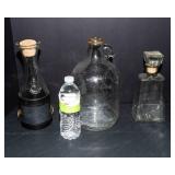 Glass Decanters & Gallon Jug – Set of 3