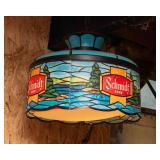 Schmidt Beer Tiffany Style Hanging Lamp – Vintage Bar Light