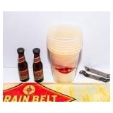 Grain Belt Beer Collectibles Lot – Poster, Cups & Barware