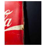 Coca-Cola Metal Sign & Straw Coke Hat – 2 Piece Lot