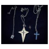 Religious Necklaces & Sterling Cross Pendant