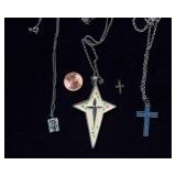 Religious Necklaces & Sterling Cross Pendant