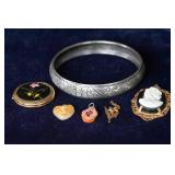 Necklace Pendants & Copper Bangle Bracelet