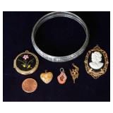 Necklace Pendants & Copper Bangle Bracelet