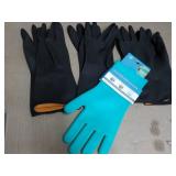 Silicon Dish Gloves and 3 Pair Glov...