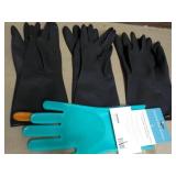 Silicon Dish Gloves and 3 Pair Glov...