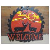 Welcome Metal Décor " with Hanging...