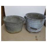 2 Metal Pails - perfect for plants ...