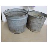 2 Metal Pails - perfect for Plants ...