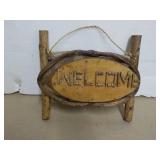 Wood Welcome Sign 10 x 10"...