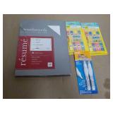 Resume White Paper, Post-It Tabs, a...