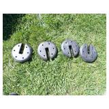 Four 20 lbs Leg Weights for 10 foot Canopy Like New
