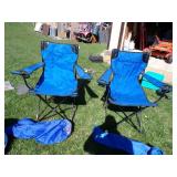 Two Blue Camping Chairs (Like New)