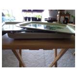 Eight 15 x 11 Serving Trays w/Evergreen Design