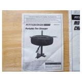 Pittsburgh Tire Changer and Motorcycle Tire Adaptor with Manuals