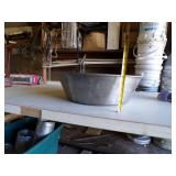 Large Stainless Steel Tub 22" Round 6" Deep