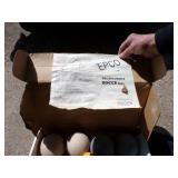 In original Box Bocce Ball Set (older concrete playing balls)