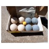 In original Box Bocce Ball Set (older concrete playing balls)