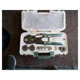 Masterforce Pex Tubing Crimper and Tools.  Includes Misc. Pex Fittings and Ends.