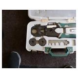Masterforce Pex Tubing Crimper and Tools.  Includes Misc. Pex Fittings and Ends.