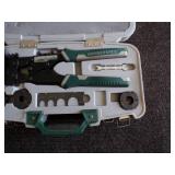 Masterforce Pex Tubing Crimper and Tools.  Includes Misc. Pex Fittings and Ends.
