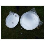 Three Aluminum Water Heater Pans